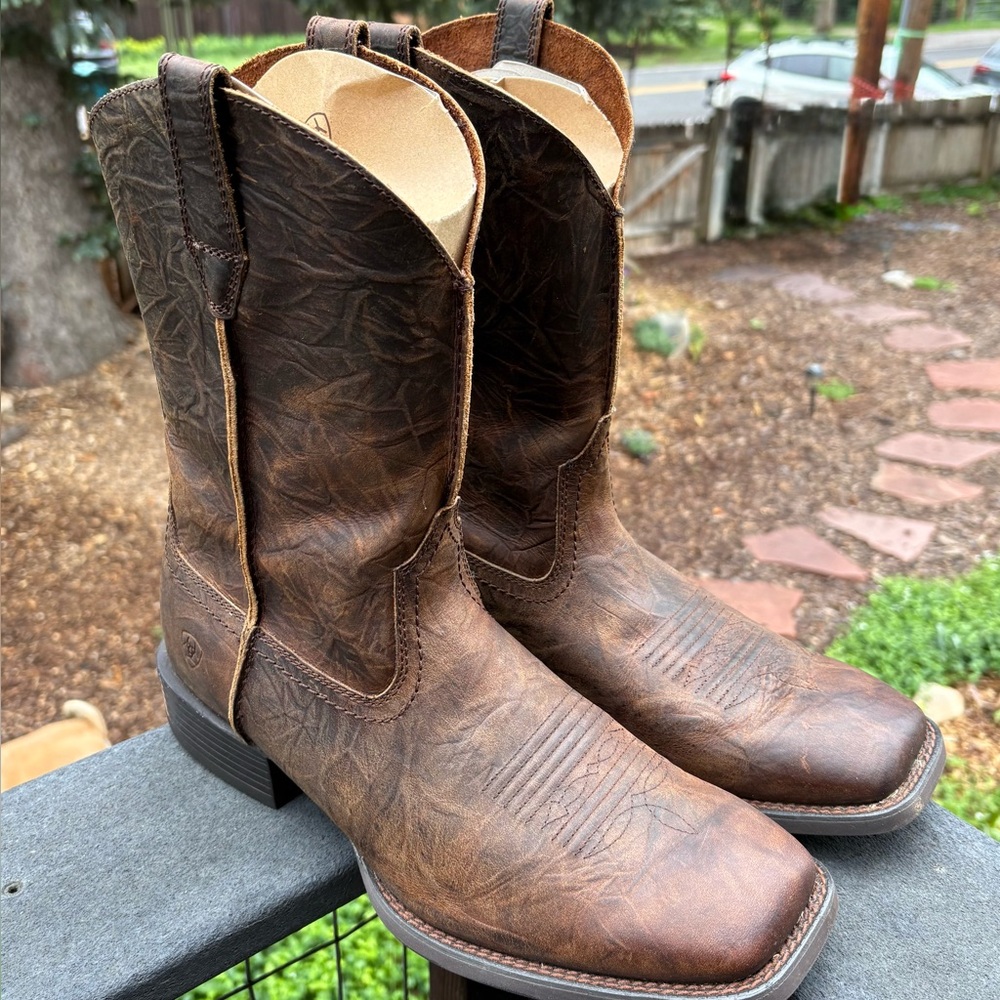 Ariat Sport Rambler Brown Leather Cowboy Boots